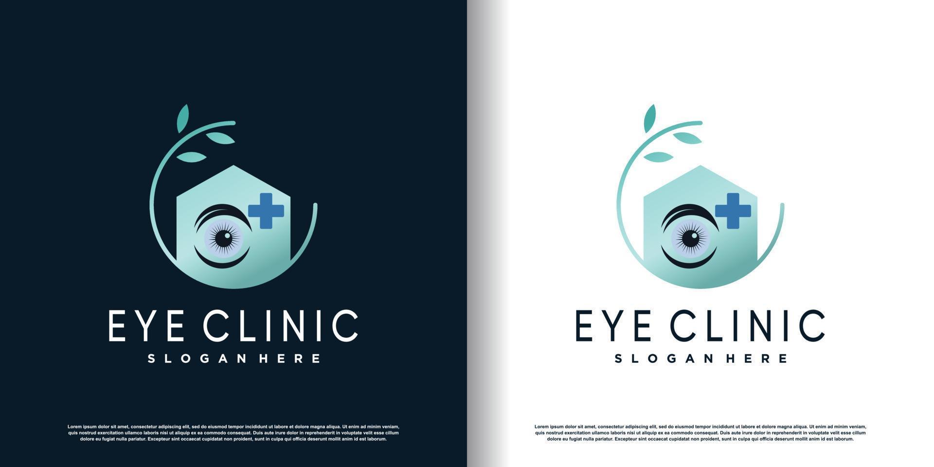 eye care logo icon with creative and modern concept premium vector