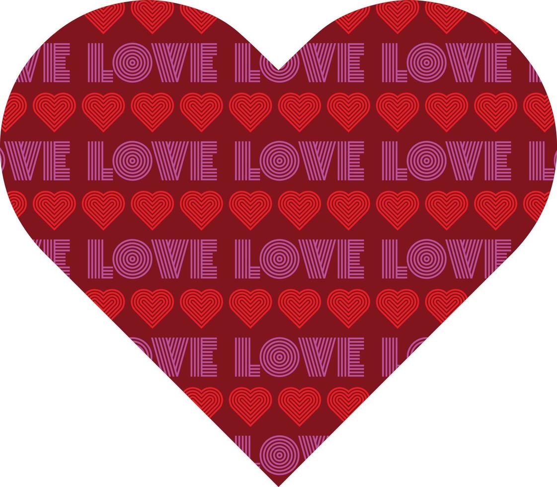 valentines day love with hearts vector graphic