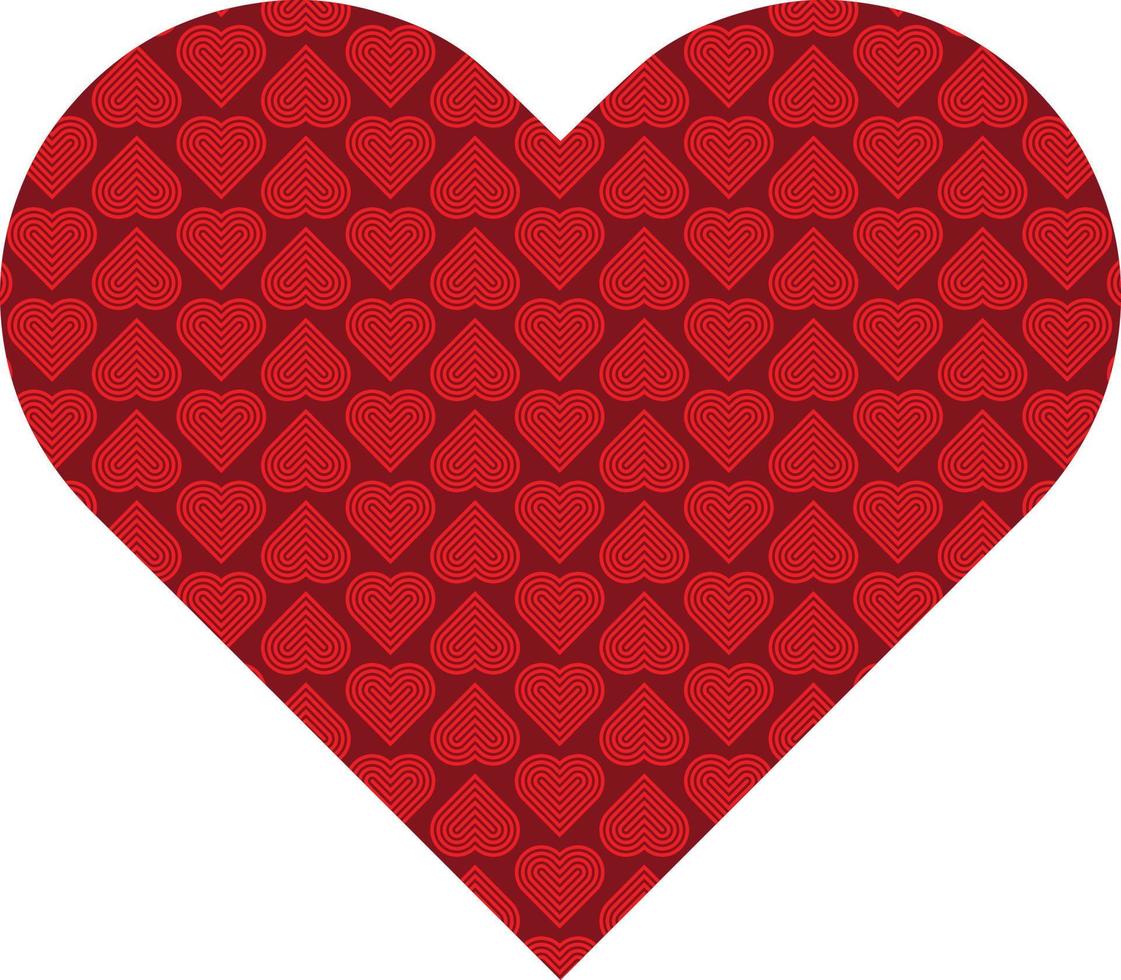 valentines day heart vector graphic with pattern