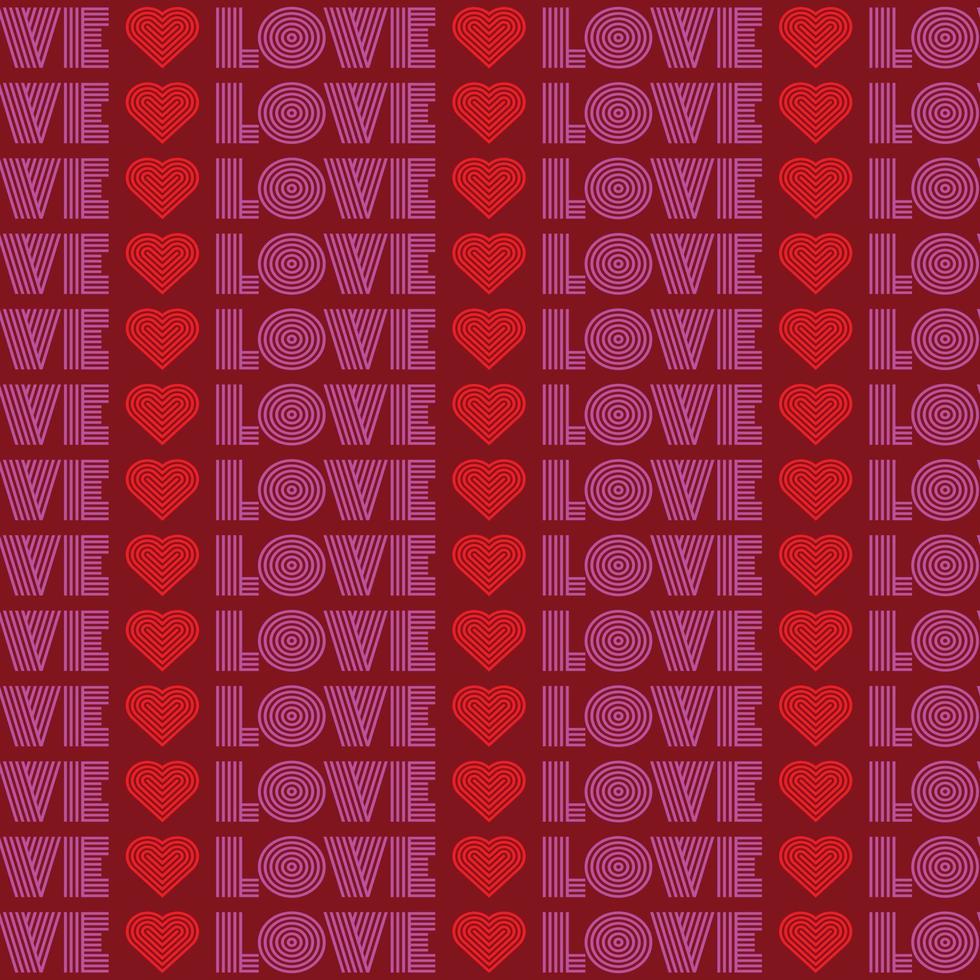 valentines day love seamless pattern with hearts vector