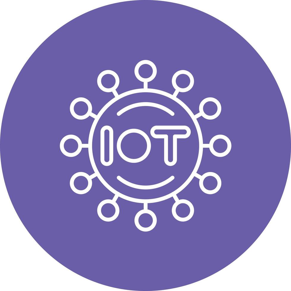 Internet of Things Line Circle Background Icon vector