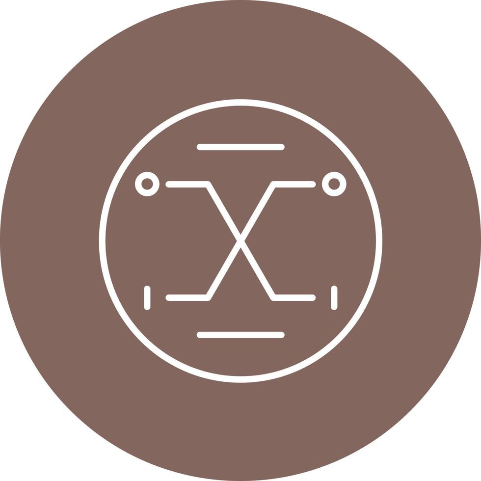 Fuzzy Logic Line Circle Background Icon vector