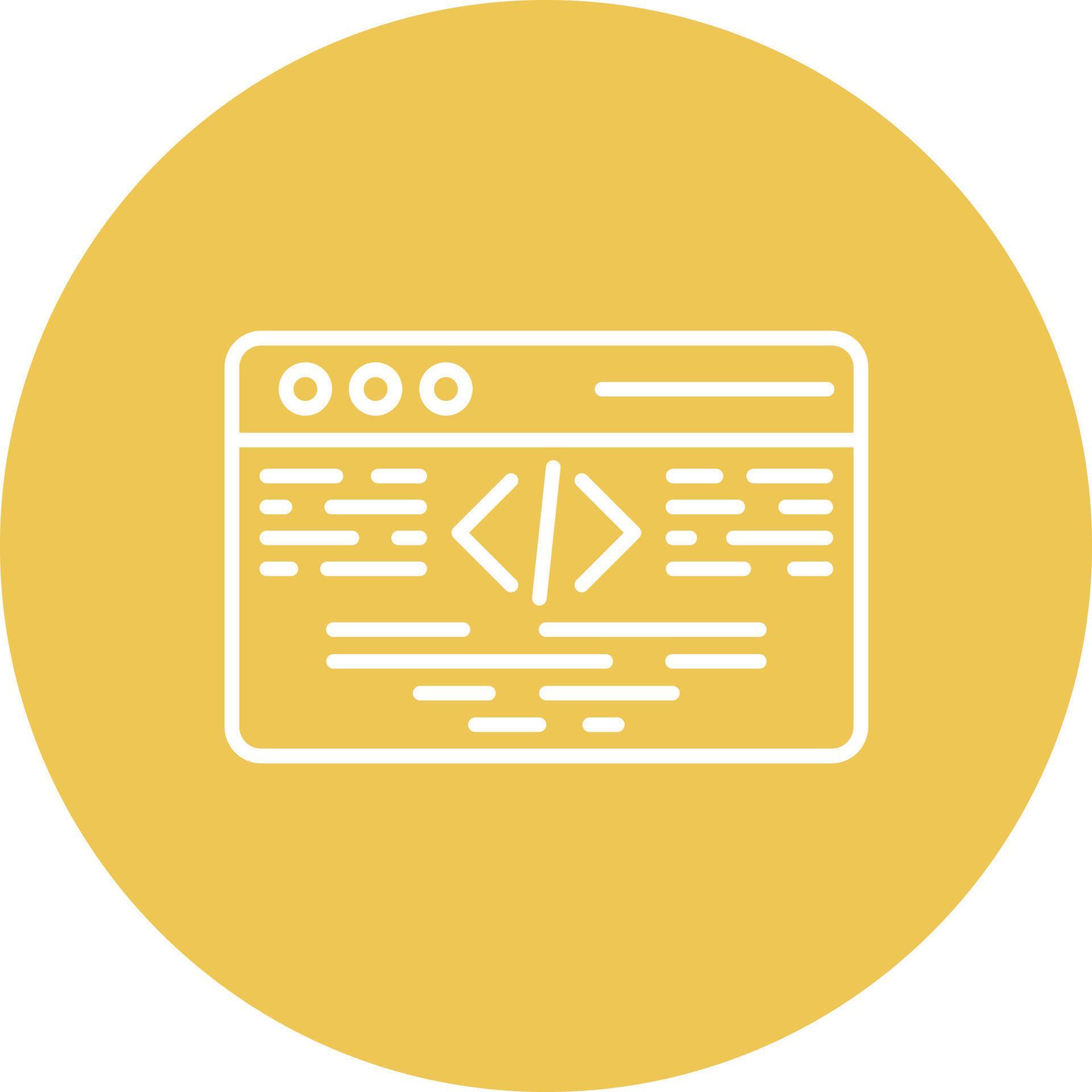 Programming Language Line Circle Background Icon 17718324 Vector Art at ...
