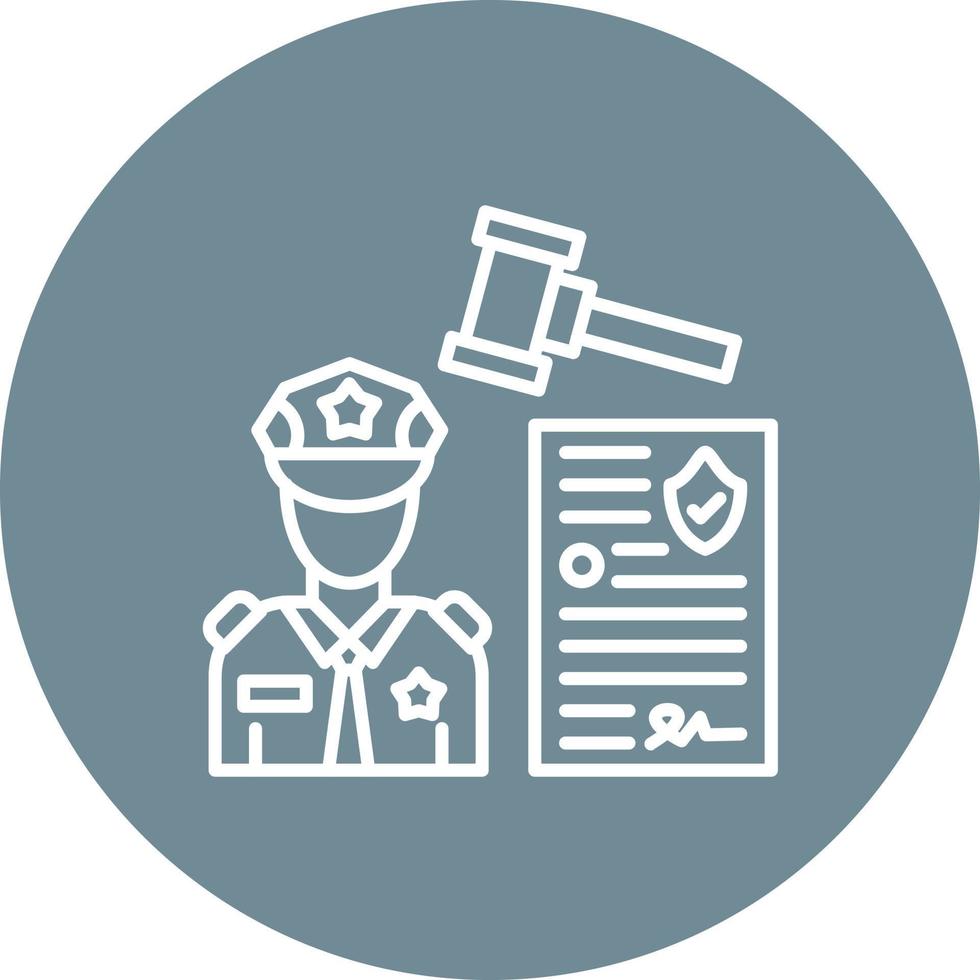 Law Enforcement Line Circle Background Icon vector