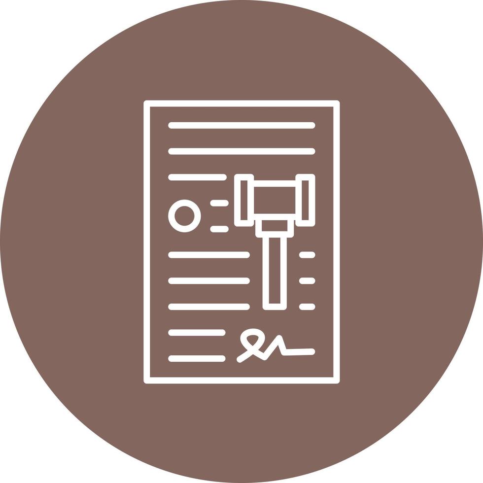 Legalization Line Circle Background Icon vector