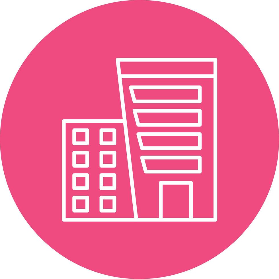 Office Line Circle Background Icon vector