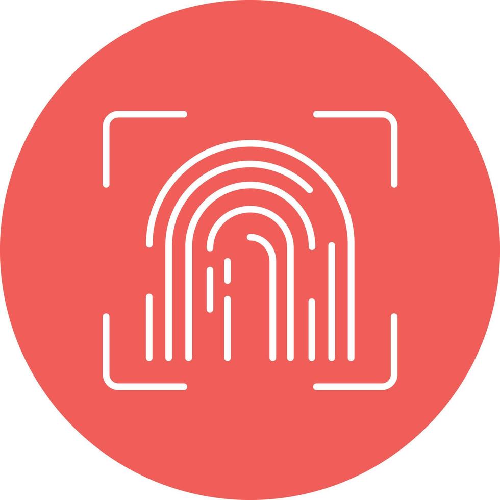 Biometrics Line Circle Background Icon vector
