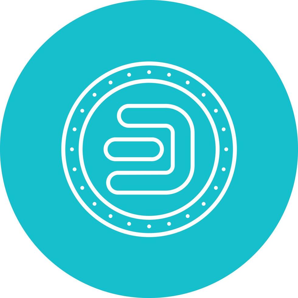 Dash Line Circle Background Icon vector