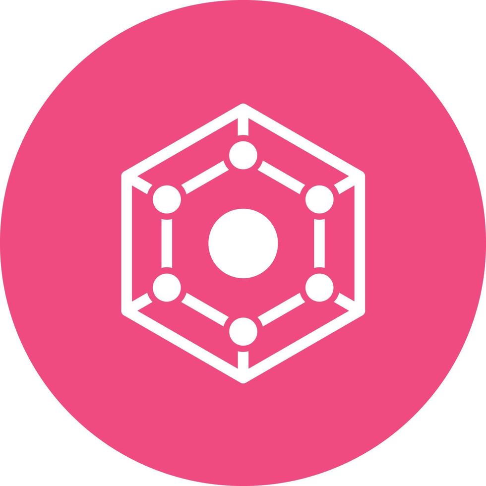 Nanotechnology Glyph Circle Background Icon vector