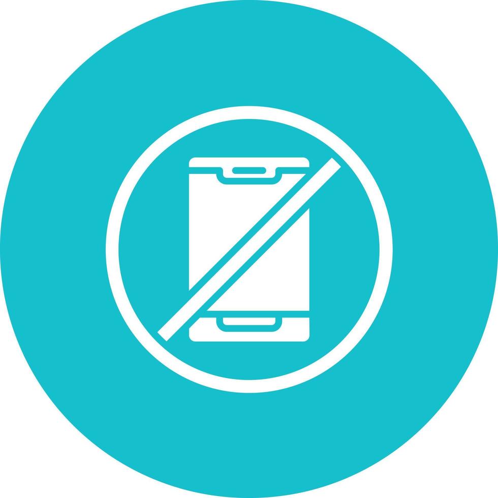 No Touch Technology Glyph Circle Background Icon vector