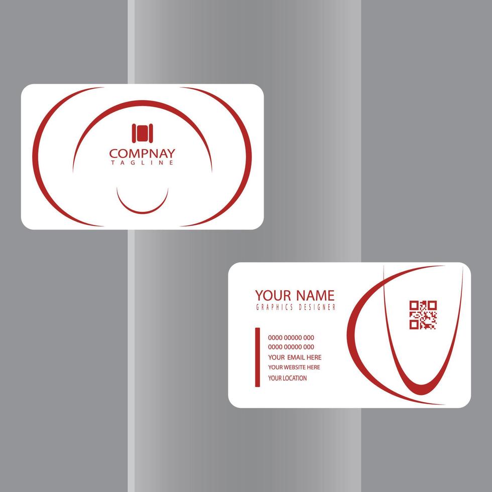 Corporate or Personal Visiting Card or Business Card Design Template vector