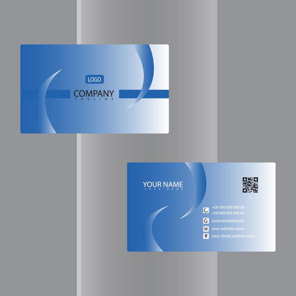 Modern Gradient Business Card Template Luxury Visiting Card Design For Corporate Use vector