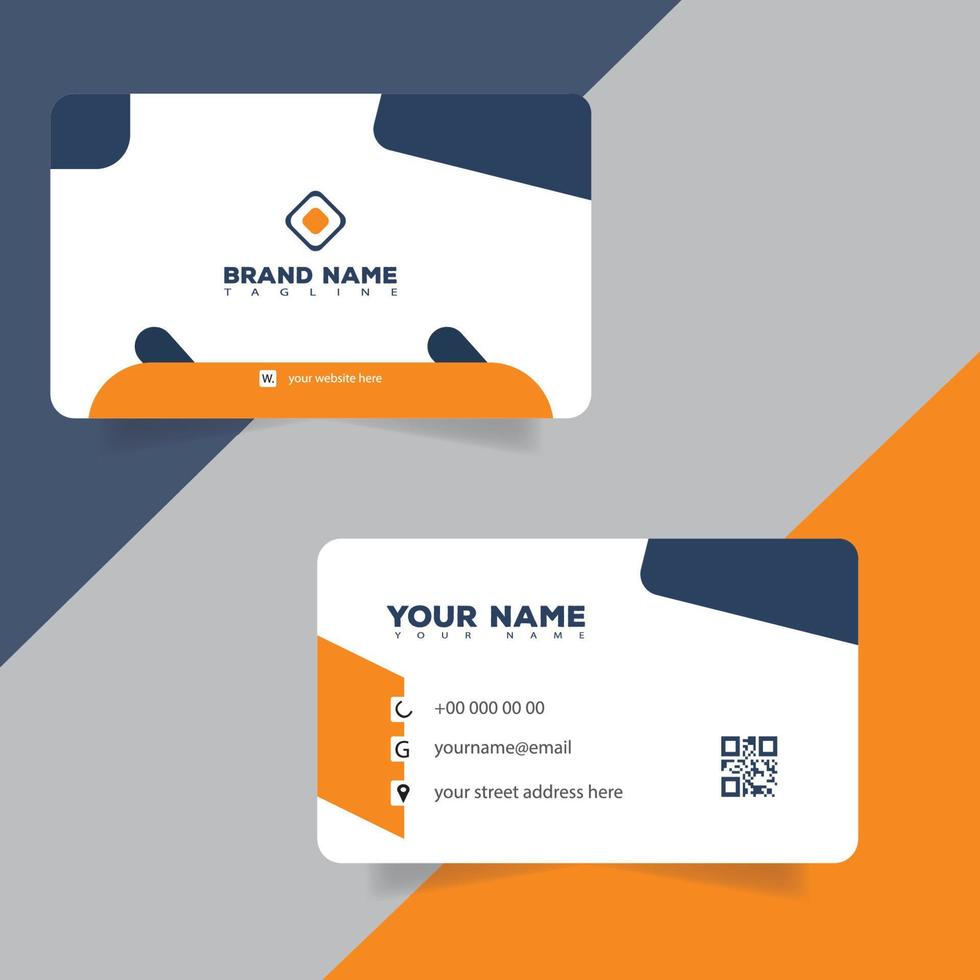 Corporate or Personal Visiting Card or Business Card Design Template vector