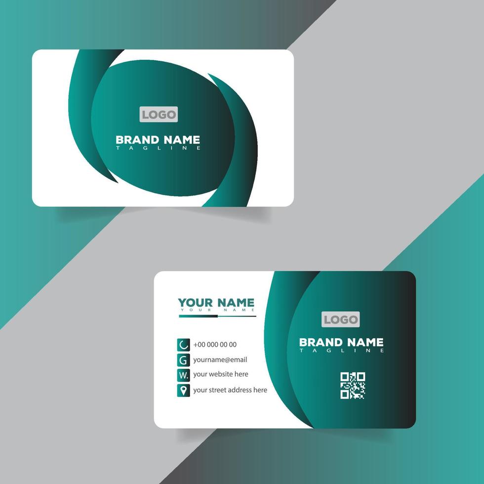 Corporate or Personal Visiting Card or Business Card Design Template vector