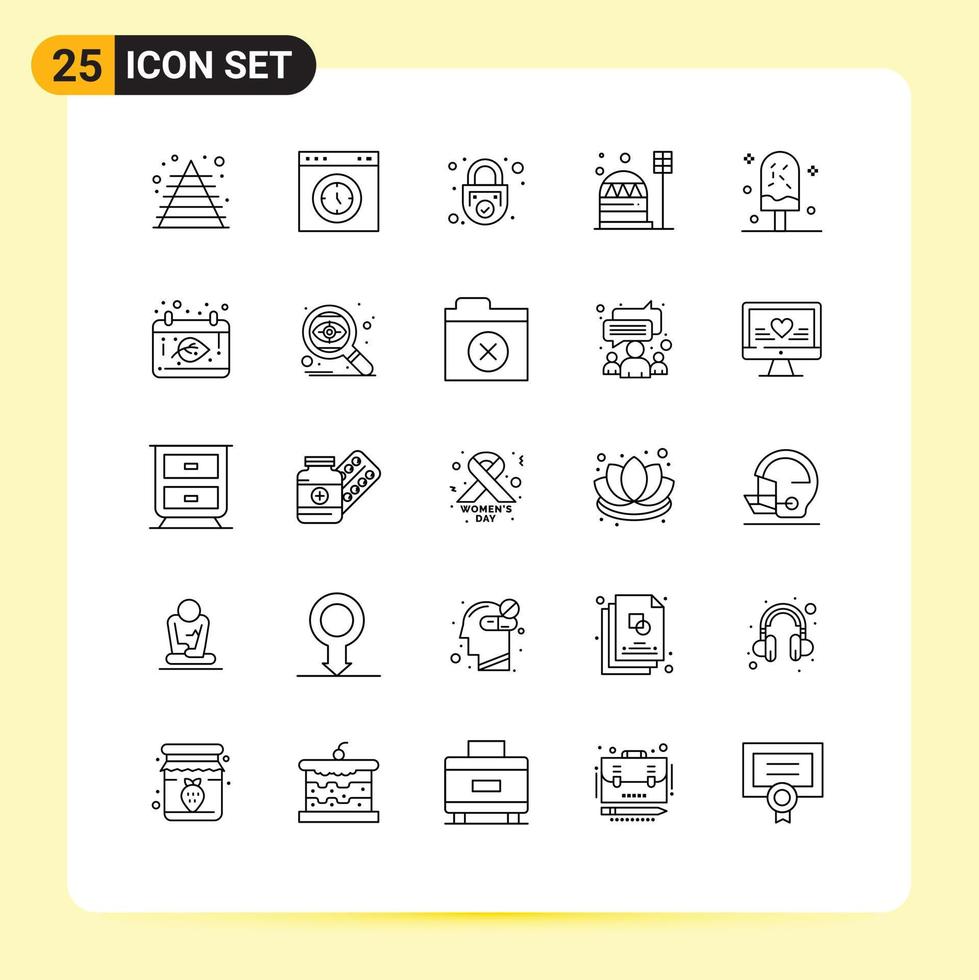25 Thematic Vector Lines and Editable Symbols of dome colony test base secure Editable Vector Design Elements
