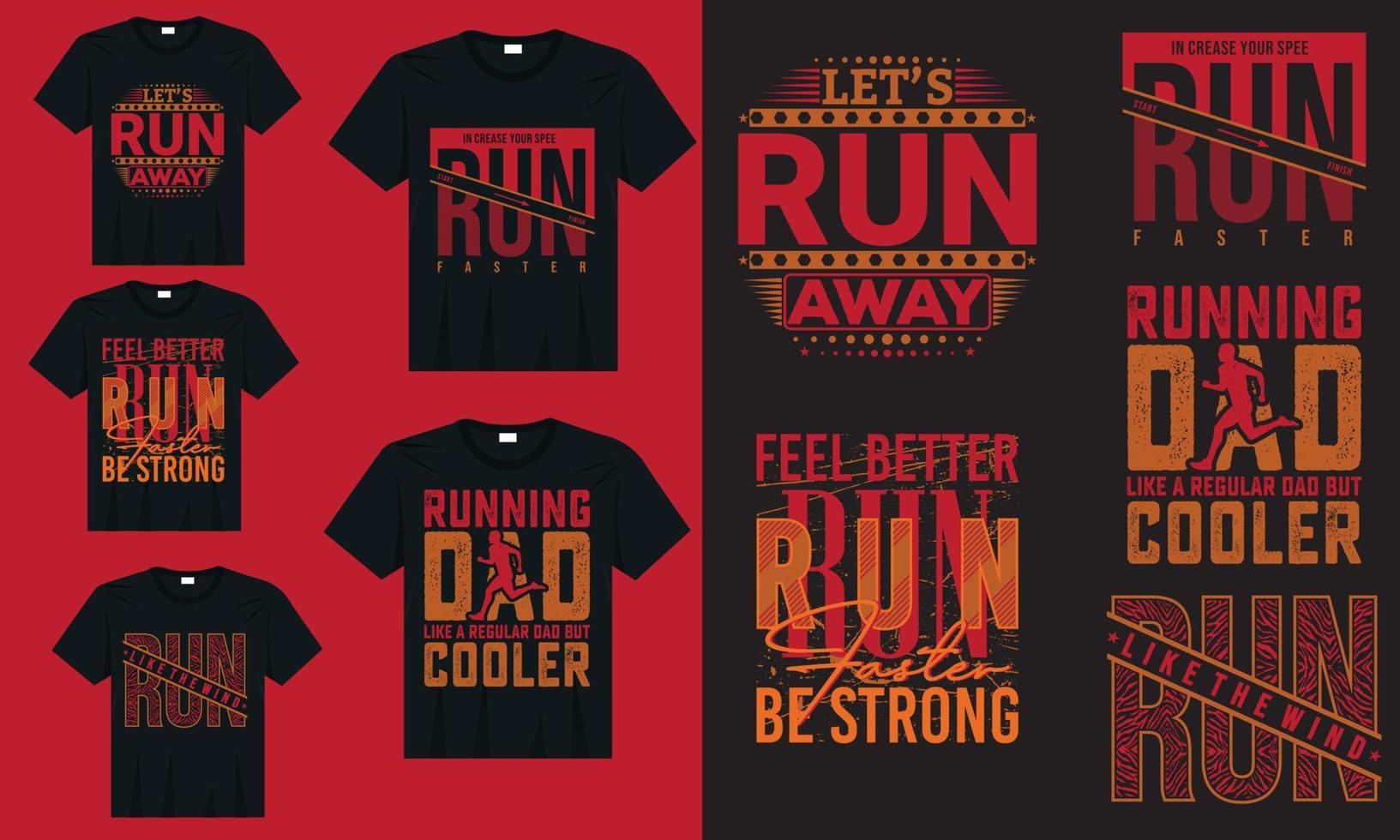 Just run typography t shirt quotes and apparel design vector