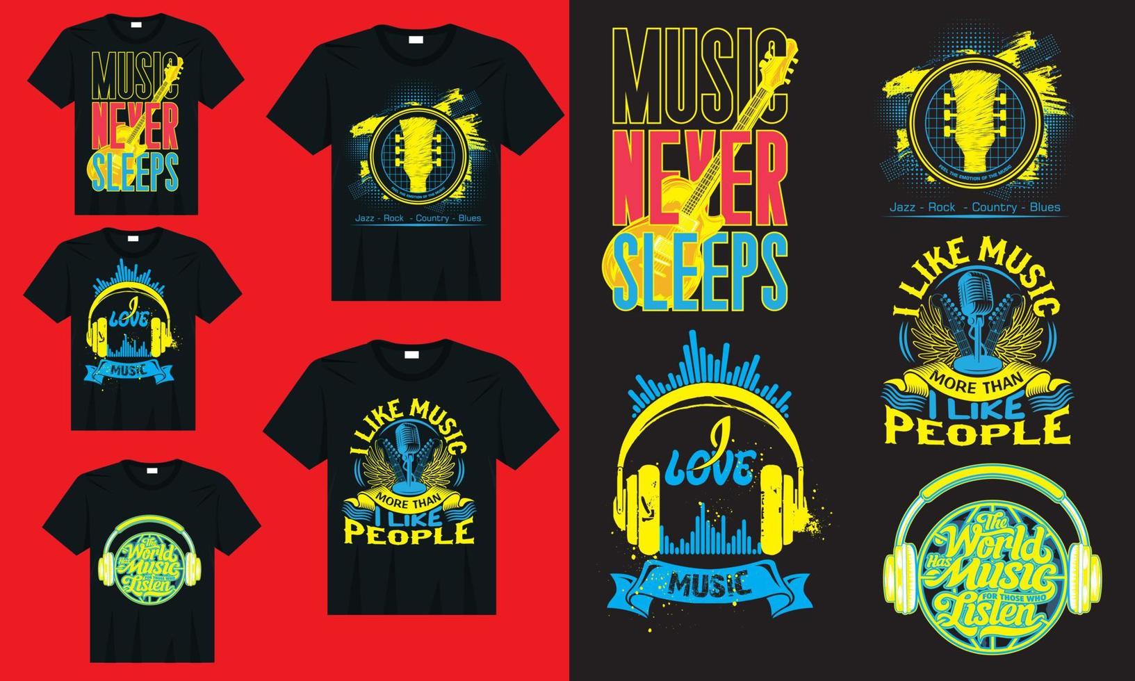 music life t-shirt typography design vector