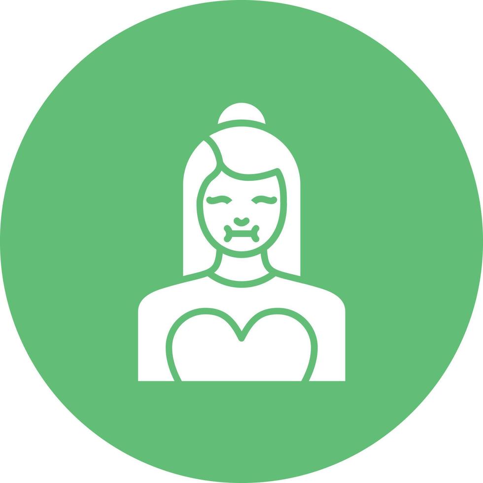 Plus Size Models Glyph Circle Background Icon vector