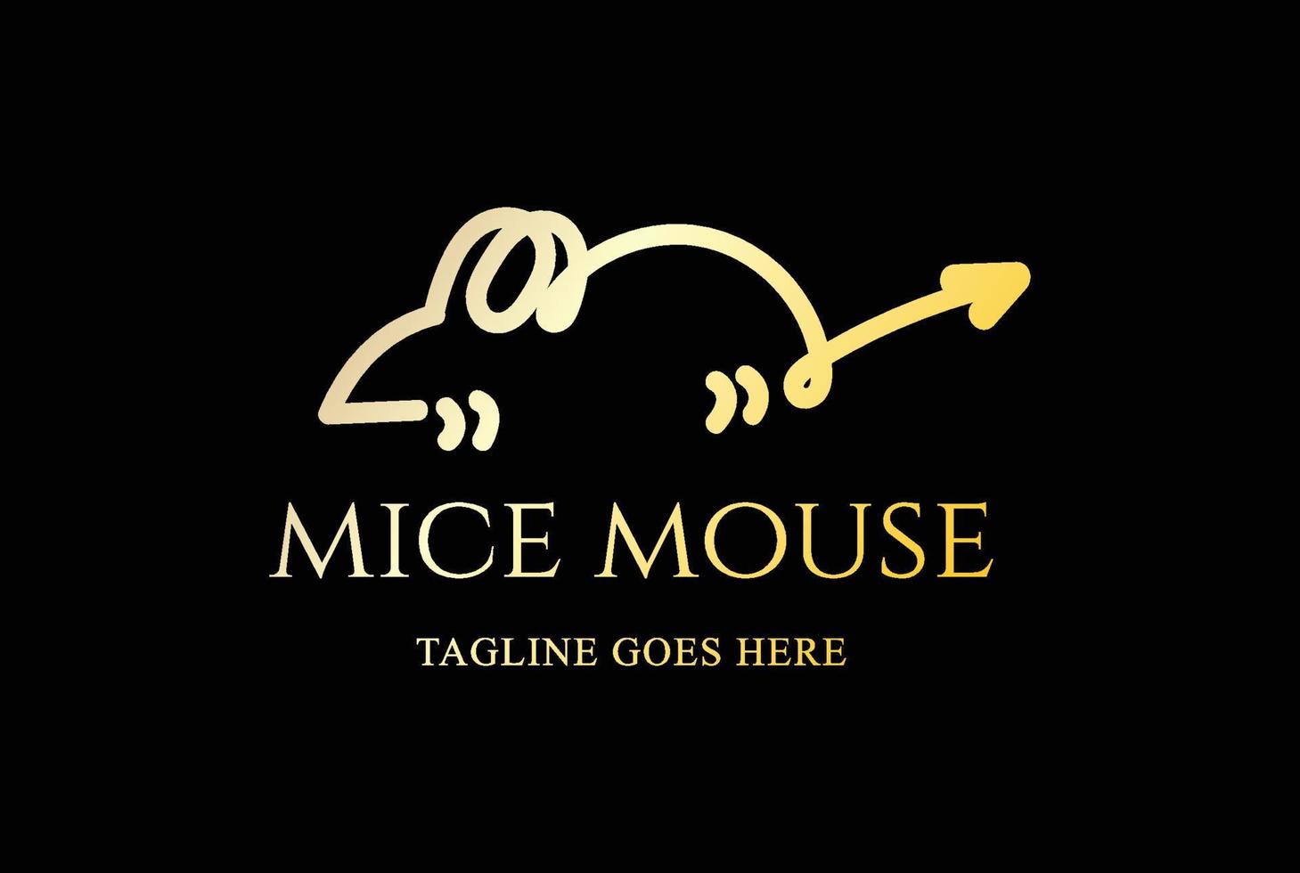 Simple Minimalist Mice Mouse Rat Line Monogram Logo Design vector