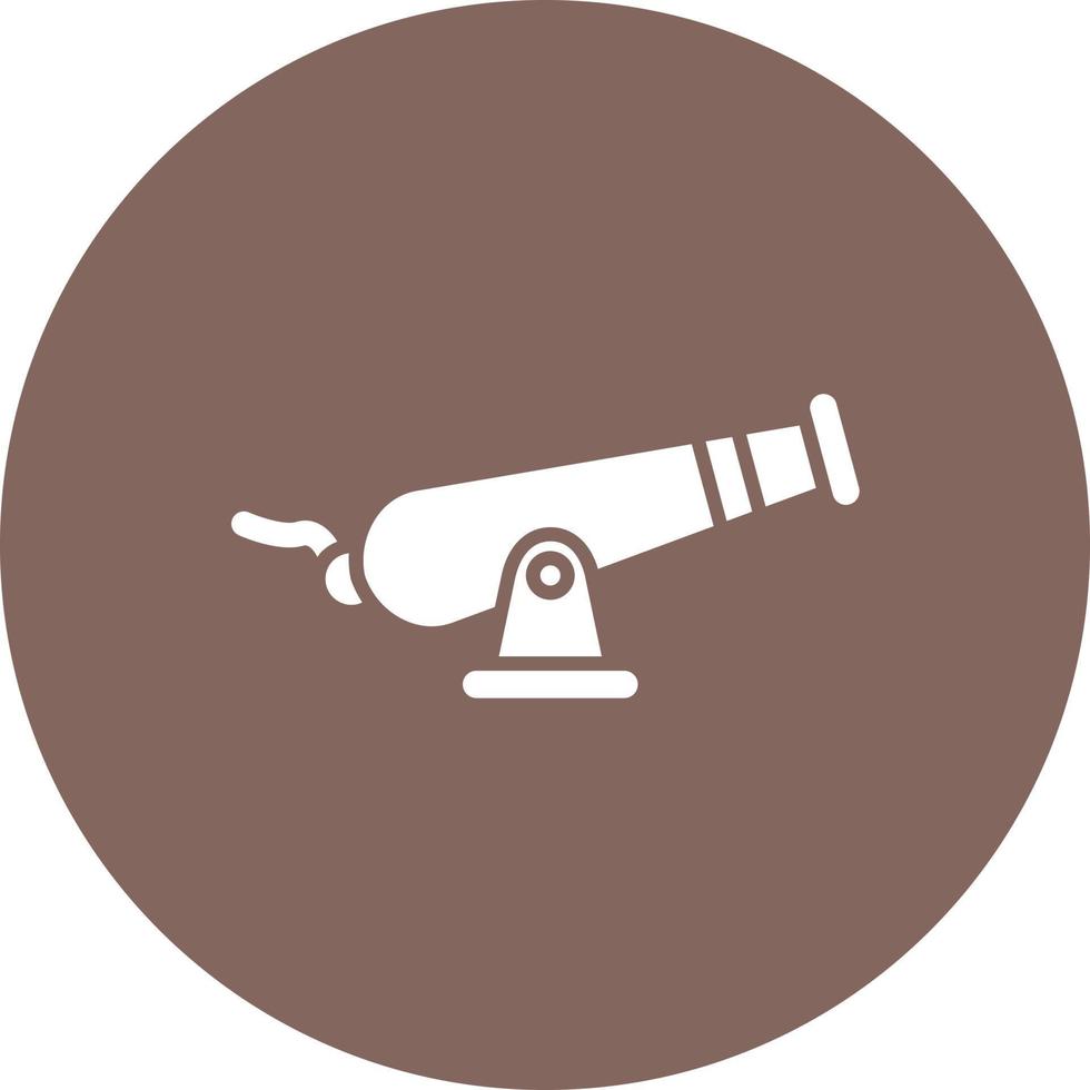 Cannon Glyph Circle Background Icon vector