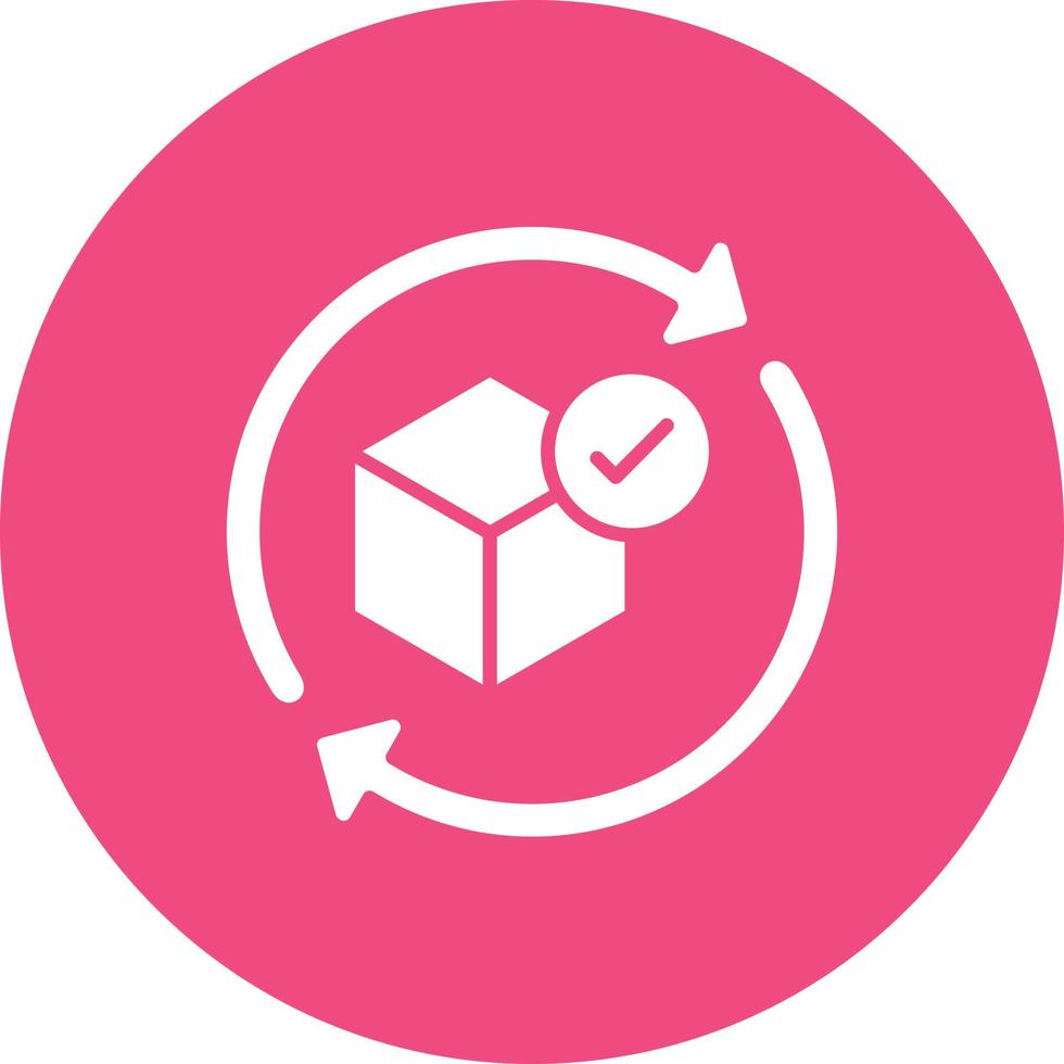 Continuous Delivery Glyph Circle Background Icon vector