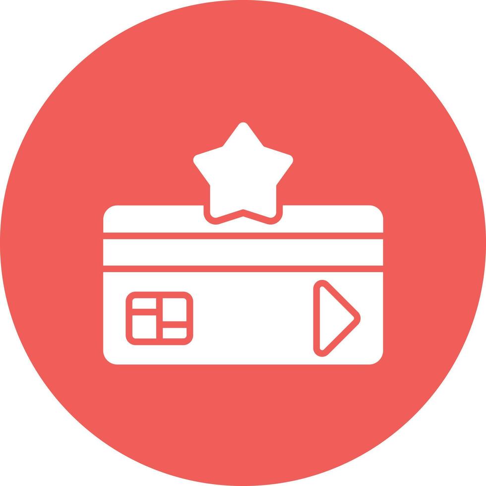 Earn Reward Points Glyph Circle Background Icon vector