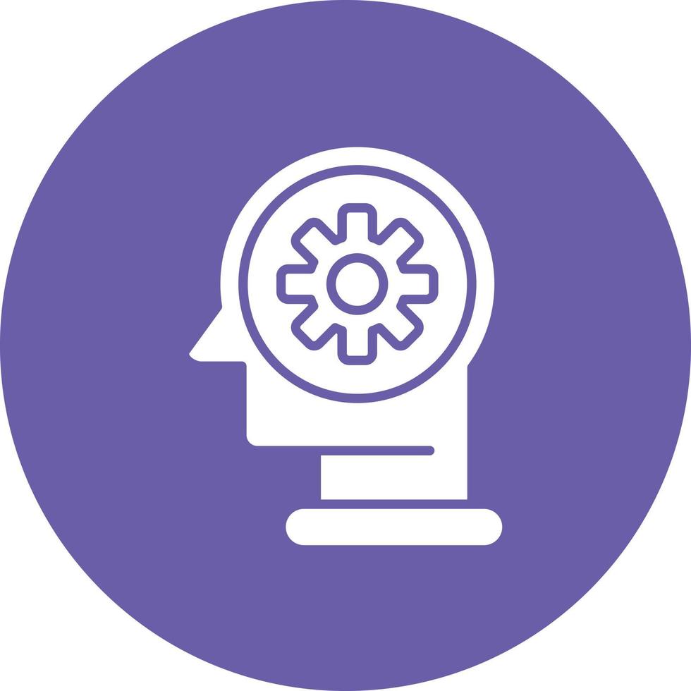 Knowledge Glyph Circle Background Icon vector