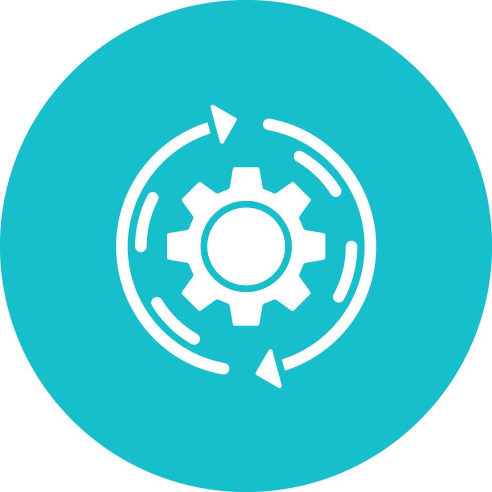 Reverse Engineering Glyph Circle Background Icon vector