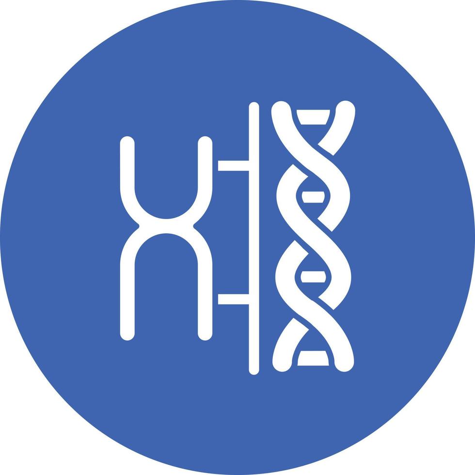 Chromosome Glyph Circle Background Icon vector
