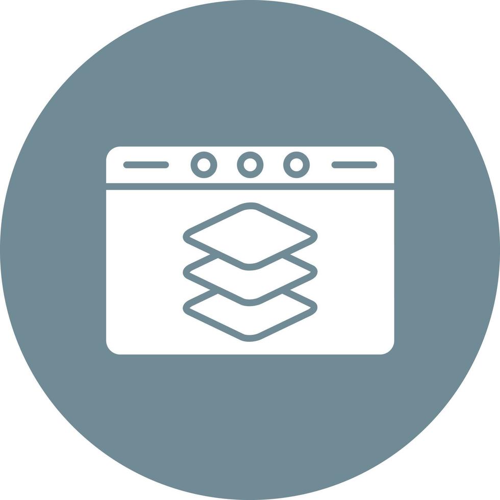 Full Stack Developer Glyph Circle Background Icon vector