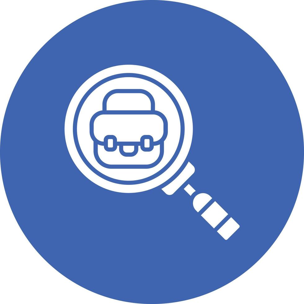 Job Searching Glyph Circle Background Icon vector