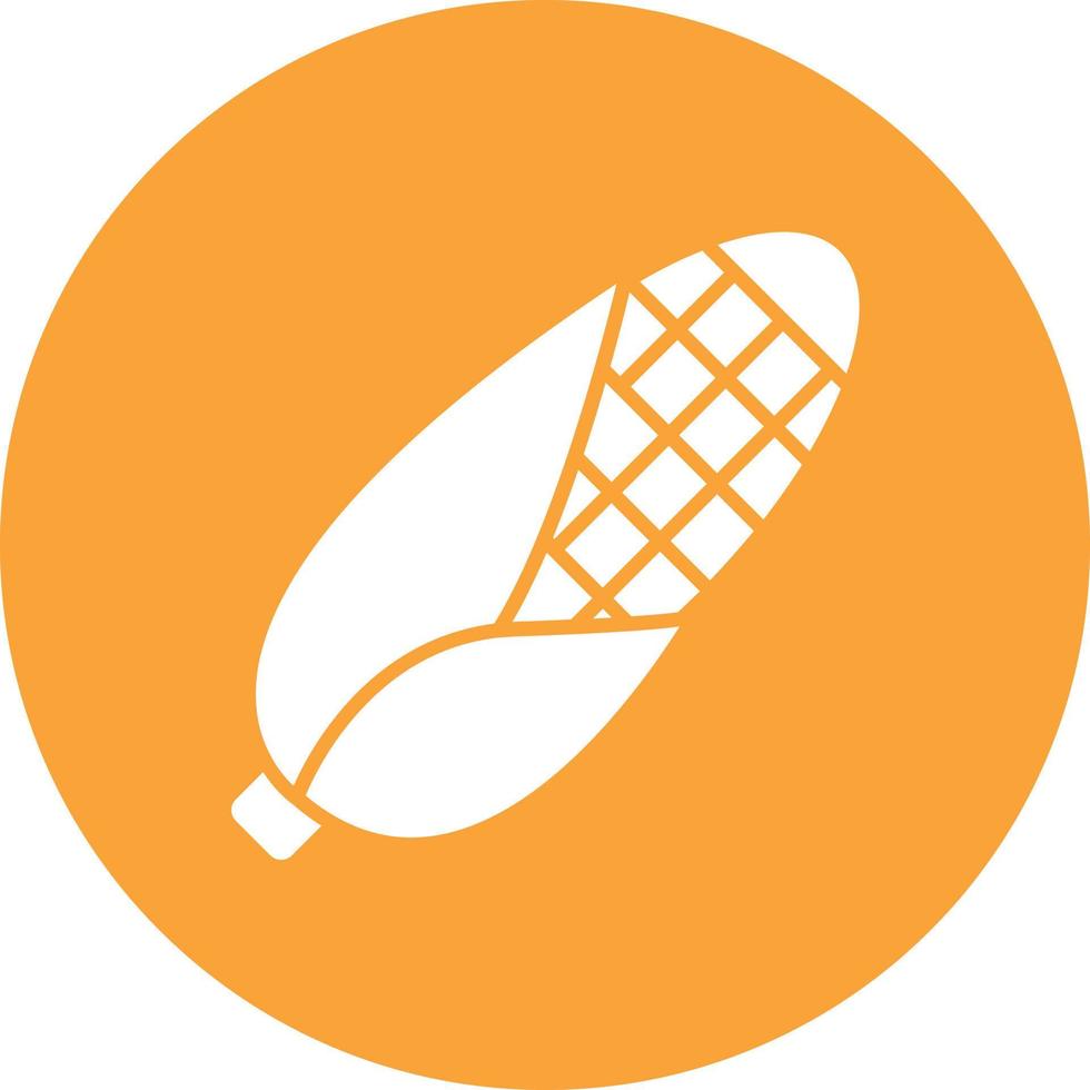 Corn Glyph Circle Background Icon vector