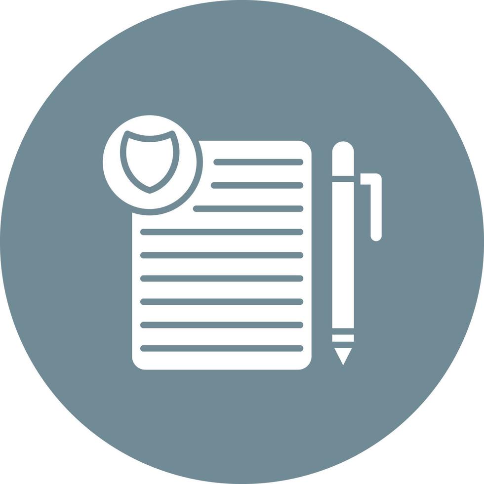 Privacy Policy Template Glyph Circle Background Icon vector