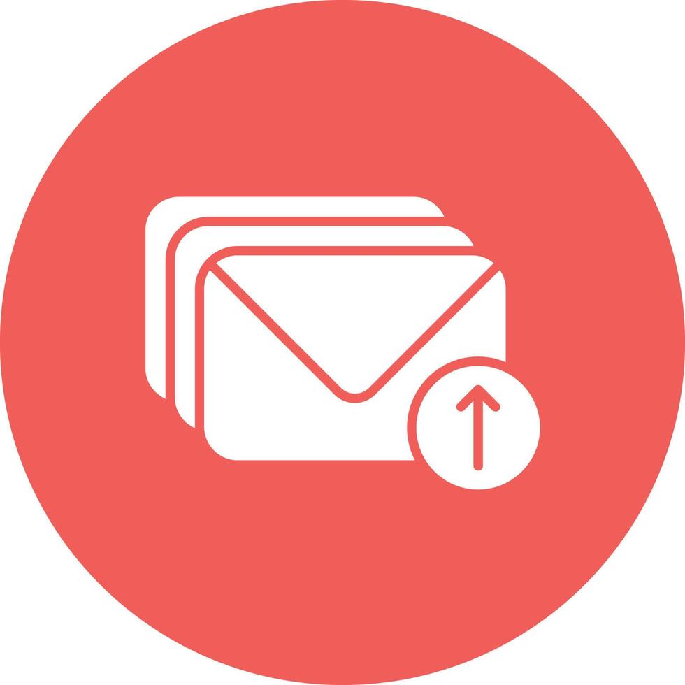 Email Blasts Glyph Circle Background Icon vector