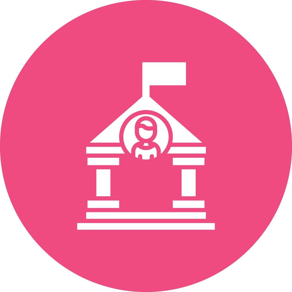 Supervisory Authority Glyph Circle Background Icon vector