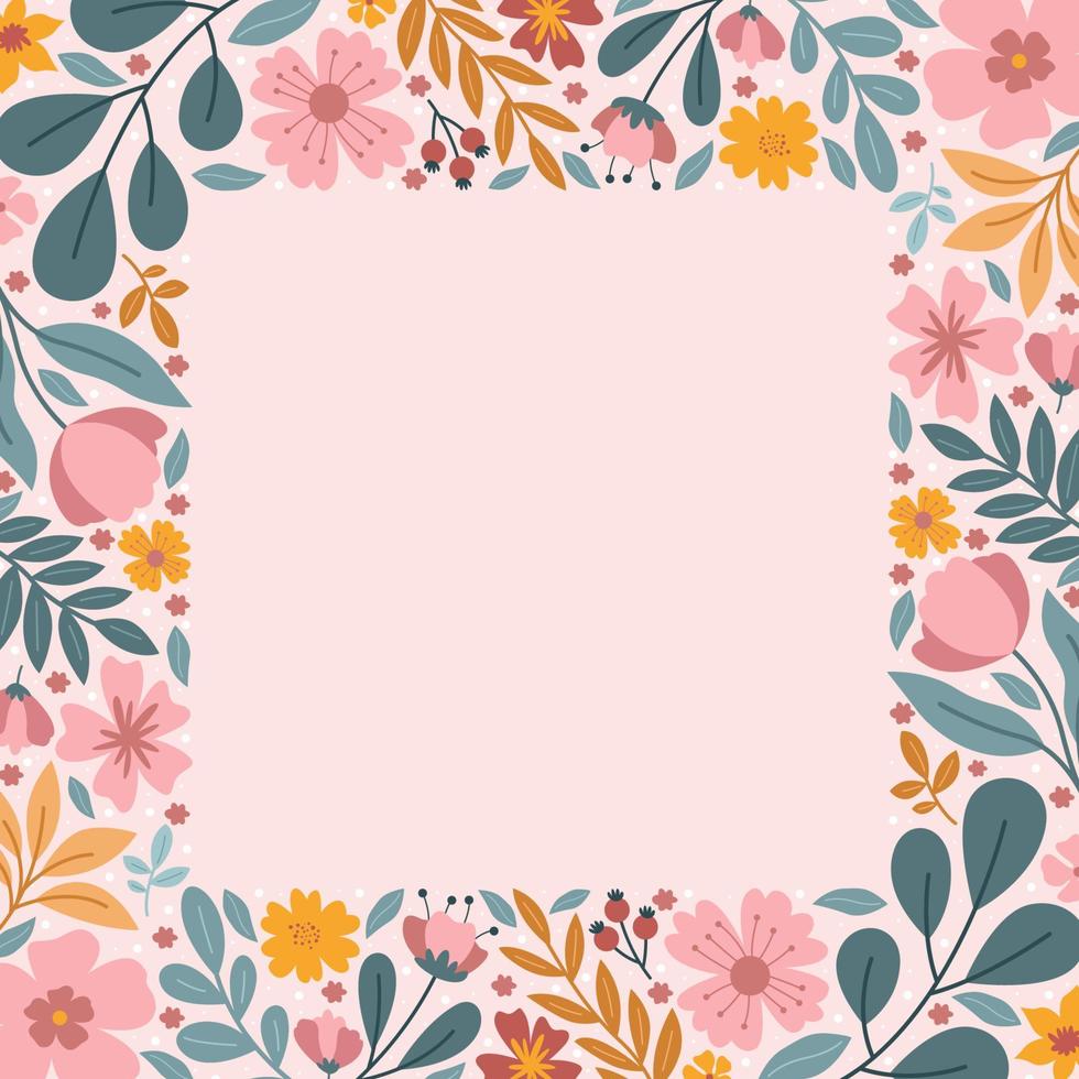 Colorful Blooming Spring Flower Background vector