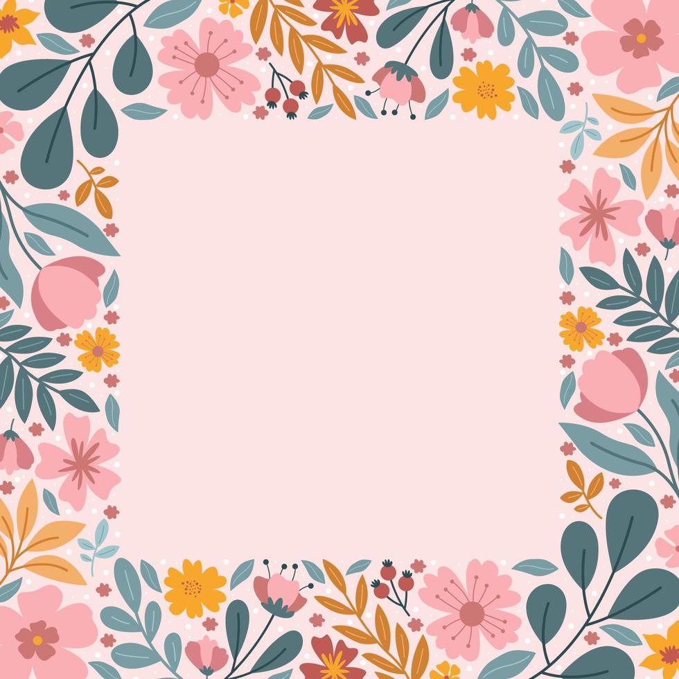 Colorful Blooming Spring Flower Background vector