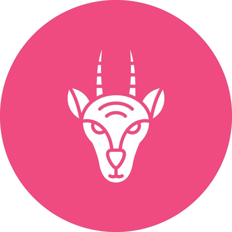 icono de fondo de círculo de glifo antilope vector