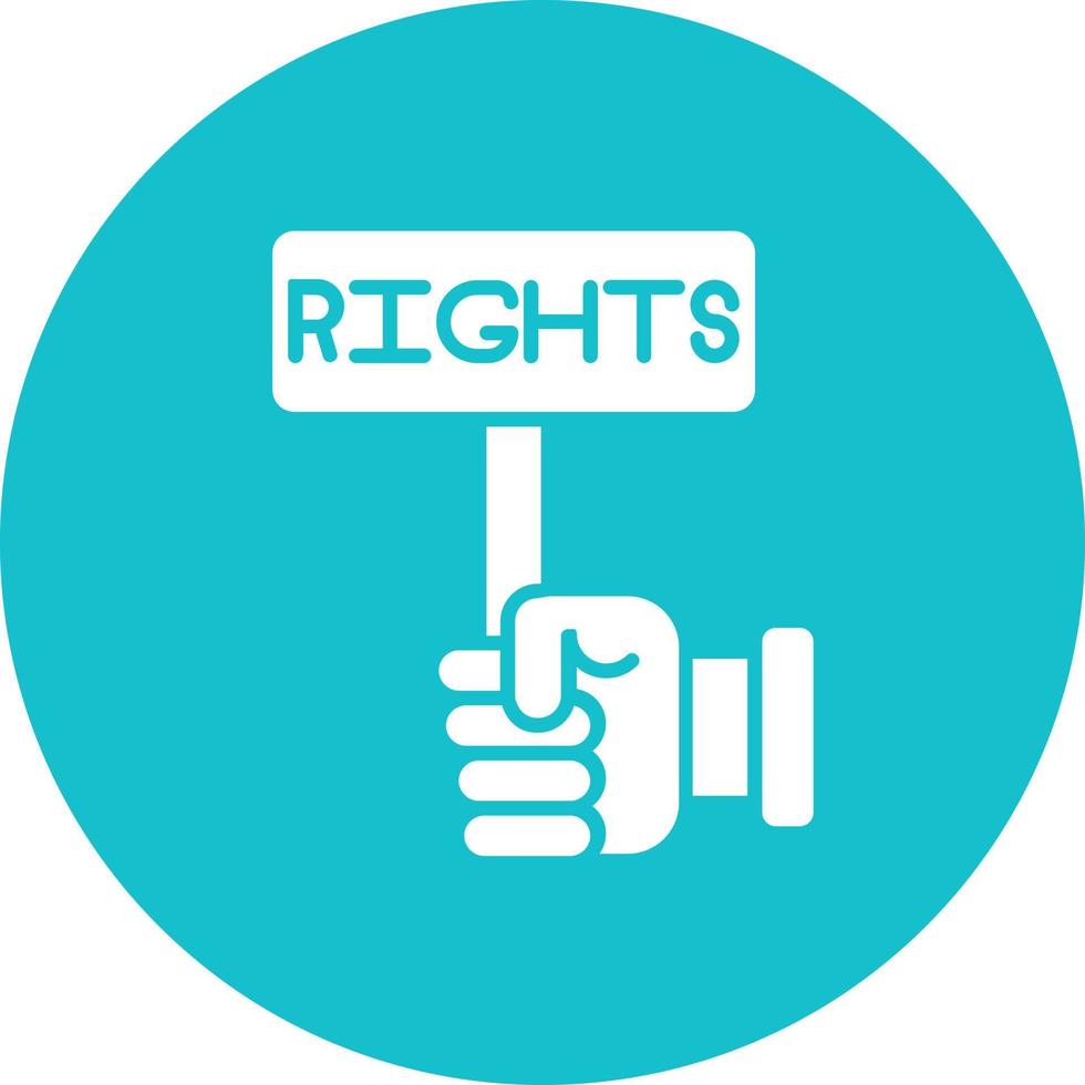 Right To Object Glyph Circle Background Icon vector