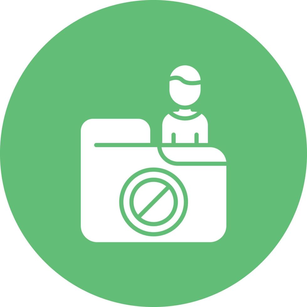 Sensitive Personal Data Glyph Circle Background Icon vector