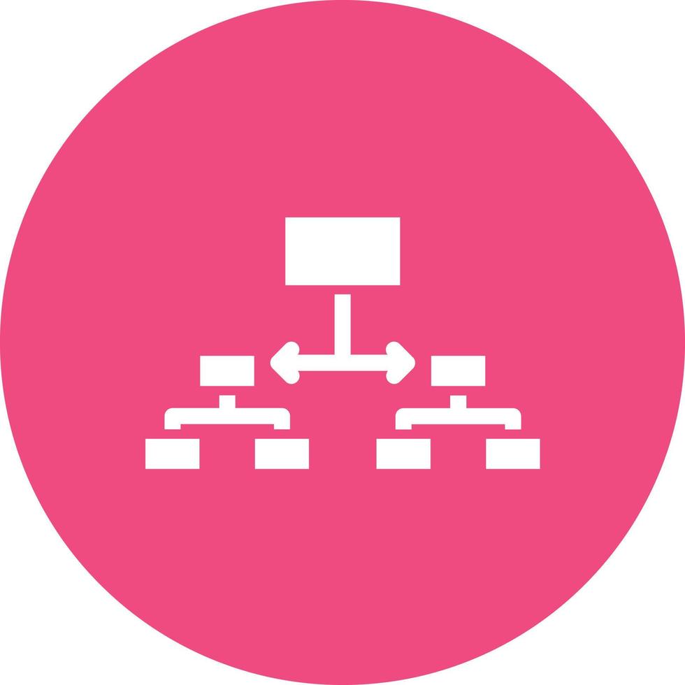 Labeled Hierarchy Glyph Circle Background Icon vector