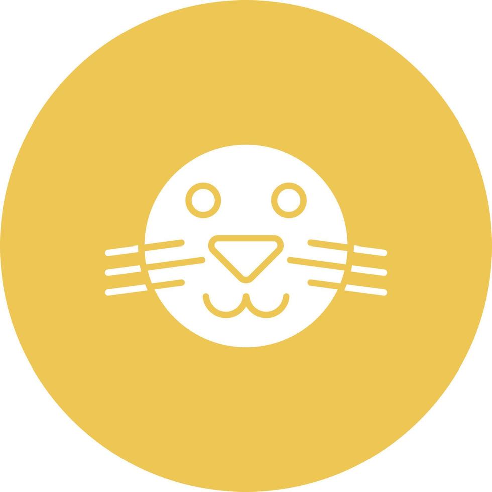 Seal Glyph Circle Background Icon vector
