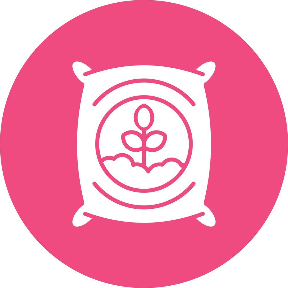 Fertilizer Glyph Circle Background Icon vector