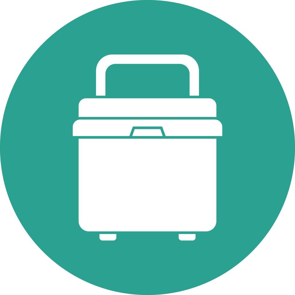 Cooler Glyph Circle Background Icon vector
