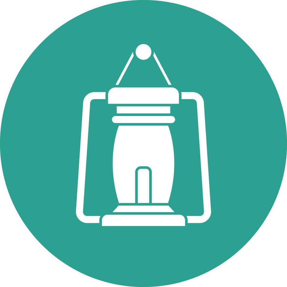 Lantern Glyph Circle Background Icon vector
