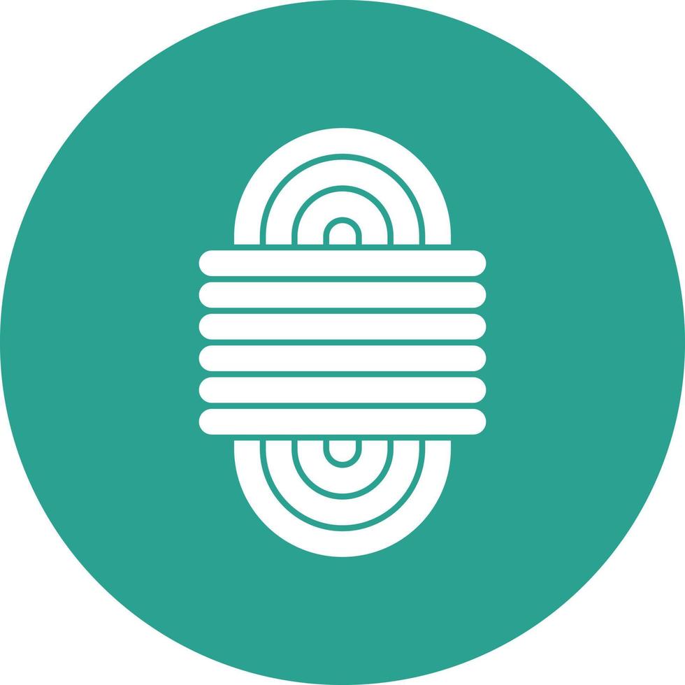 Rope Glyph Circle Background Icon vector