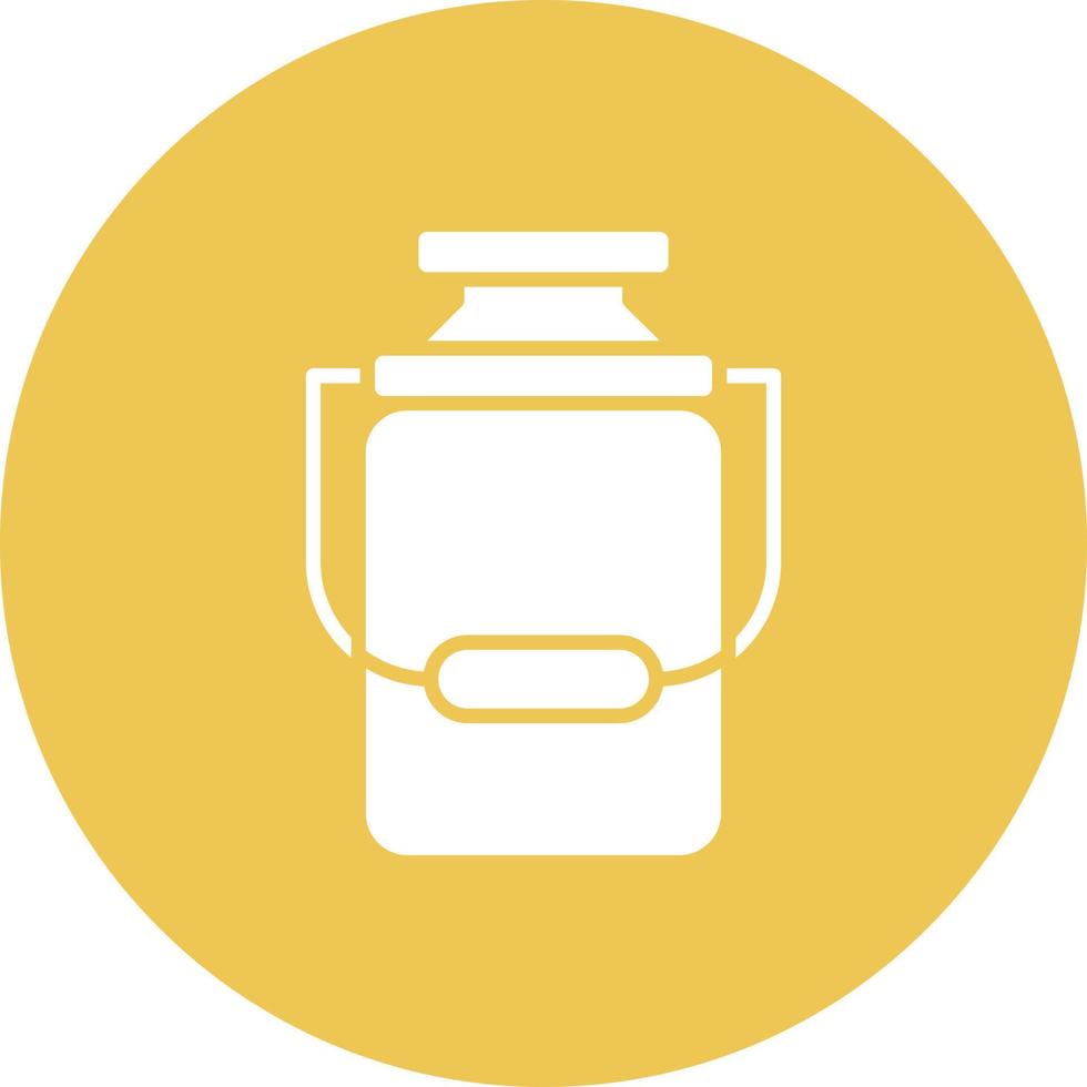 Milk Jar Glyph Circle Background Icon vector