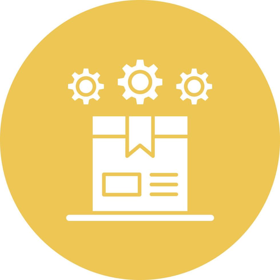 Procedure Package Glyph Circle Background Icon vector