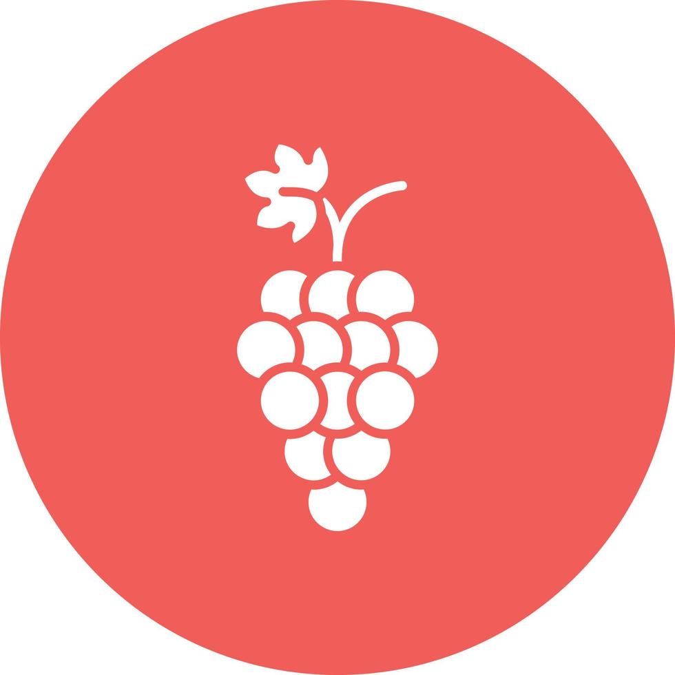 icono de fondo de círculo de glifo de uvas vector