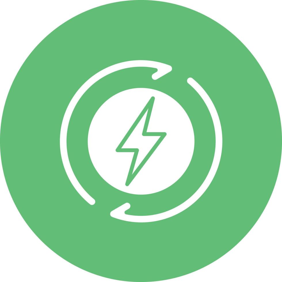 icono de fondo de círculo de glifo de energía verde vector